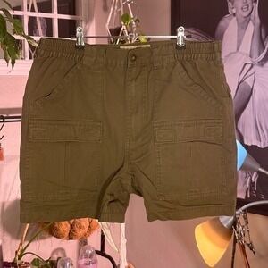Cabelas Outdoors Olive Green Utility Cargo Shorts Size 36